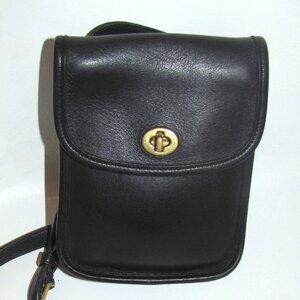 Vintage Coach Black Small Sidepack #9978